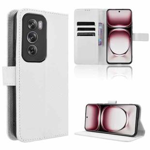 For OPPO Reno12 Pro 5G Global Diamond Texture Leather Phone Case(White)