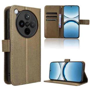 For OPPO Find X8 Diamond Texture Leather Phone Case(Brown)