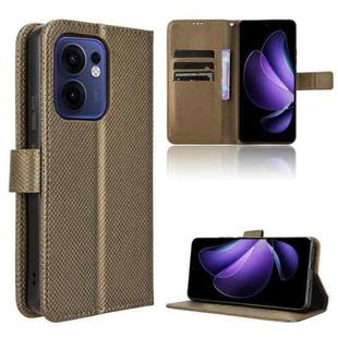 For OPPO Reno13 F 4G / 5G Diamond Texture Leather Phone Case(Brown)