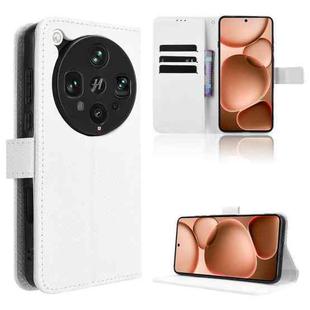 For OPPO Find X8 Ultra 5G Diamond Texture Leather Phone Case(White)
