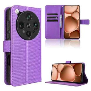 For OPPO Find X8 Ultra 5G Diamond Texture Leather Phone Case(Purple)