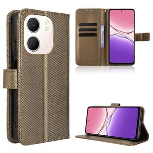 For OPPO A5x 4G / 5G Global Diamond Texture Leather Phone Case(Brown)
