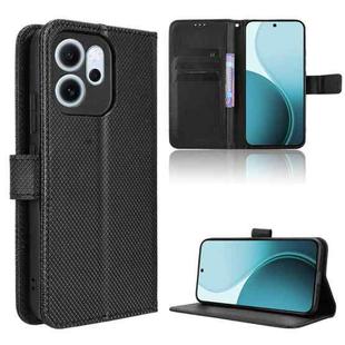 For OPPO Reno14 F 5G Diamond Texture Leather Phone Case(Black)