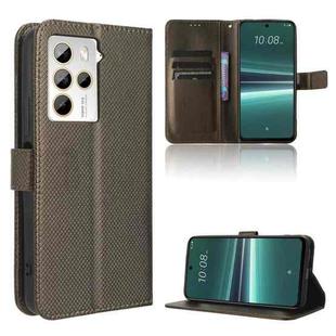 For HTC U23 / U23 Pro Diamond Texture Leather Phone Case(Brown)