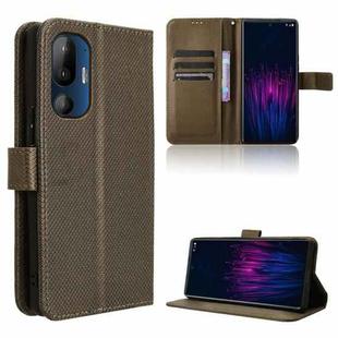 For HTC U24 Pro Diamond Texture Leather Phone Case(Brown)