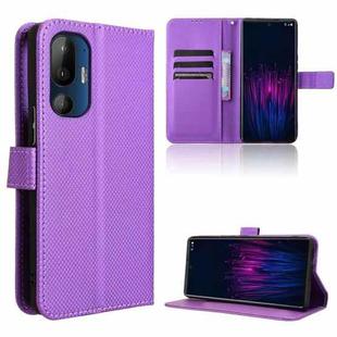 For HTC U24 Pro Diamond Texture Leather Phone Case(Purple)