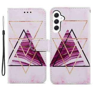 For Samsung Galaxy A25 5G Colored Drawing Leather Phone Case(Three-color Marble)