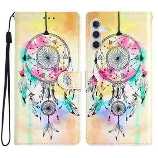 For Samsung Galaxy S23 FE 5G Colored Drawing Leather Phone Case(Dream Catcher)