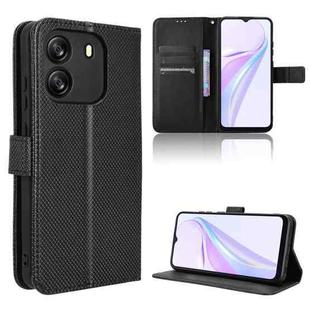 For Blackview Wave 6C Diamond Texture Leather Phone Case(Black)