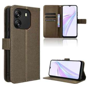 For Blackview Wave 6C Diamond Texture Leather Phone Case(Brown)