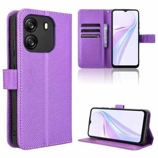 For Blackview Wave 6C Diamond Texture Leather Phone Case(Purple)