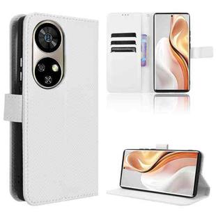 For Ulefone Note 17 Pro Diamond Texture Leather Phone Case(White)