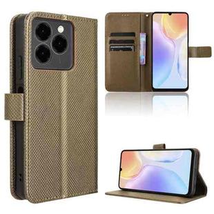 For Ulefone Note 20 Pro Diamond Texture Leather Phone Case(Brown)