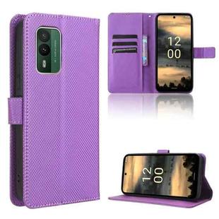 For Nokia XR21 Diamond Texture Leather Phone Case(Purple)