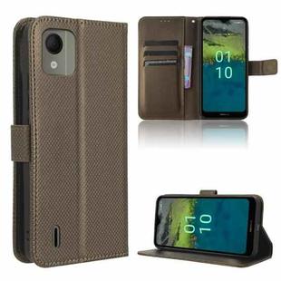 For Nokia C110 4G Diamond Texture Leather Phone Case(Brown)