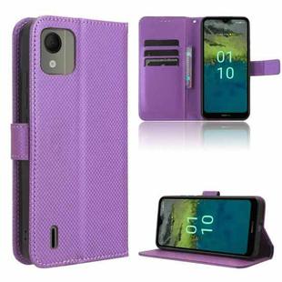 For Nokia C110 4G Diamond Texture Leather Phone Case(Purple)