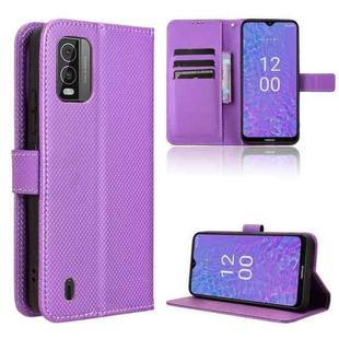 For Nokia C210 Diamond Texture Leather Phone Case(Purple)