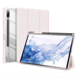 For Samsung Galaxy Tab S9+ DUX DUCIS TOBY Series Antiskid Leather Tablet Case with Sleep / Wake-up Function(Pink)