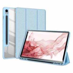 For Samsung Galaxy Tab S9 DUX DUCIS TOBY Series Antiskid Leather Tablet Case with Sleep / Wake-up Function(Blue)