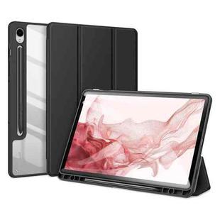 For Samsung Galaxy Tab S9 DUX DUCIS TOBY Series Antiskid Leather Tablet Case with Sleep / Wake-up Function(Black)