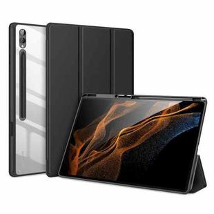 For Samsung Galaxy Tab S9 Ultra DUX DUCIS TOBY Series Antiskid Leather Tablet Case with Sleep / Wake-up Function(Black)