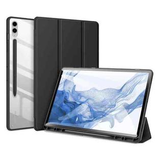 For Samsung Galaxy Tab S9 FE+ DUX DUCIS TOBY Series Antiskid Leather Tablet Case with Sleep / Wake-up Function(Black)