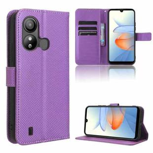 For ZTE Blade L220 Diamond Texture Leather Phone Case(Purple)