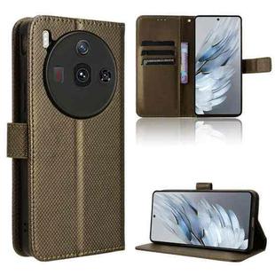 For ZTE nubia Z50S Pro Diamond Texture Leather Phone Case(Brown)