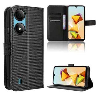 For ZTE Blade A33s Diamond Texture Leather Phone Case(Black)