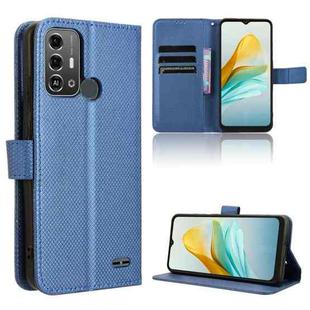 For ZTE Blade A53 Pro Diamond Texture Leather Phone Case(Blue)