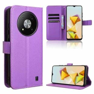 For ZTE Blade A73 5G Diamond Texture Leather Phone Case(Purple)
