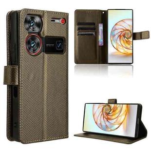 For ZTE nubia Z60 Ultra Diamond Texture Leather Phone Case(Brown)