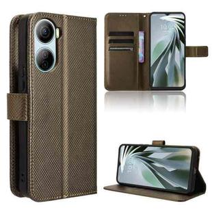 For ZTE Libero 5G IV Diamond Texture Leather Phone Case(Brown)