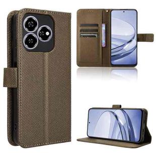 For ZTE Blade V60 / Axon 60 4G Diamond Texture Leather Phone Case(Brown)