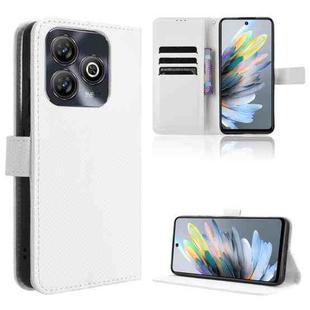 For ZTE Blade A75 4G Diamond Texture Leather Phone Case(White)