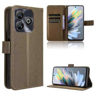 For ZTE Blade A75 4G Diamond Texture Leather Phone Case(Brown)