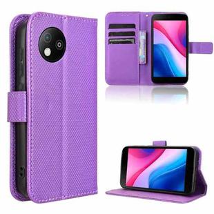 For ZTE Blade A35 Lite Diamond Texture Leather Phone Case(Purple)