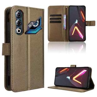 For ZTE nubia Neo 3 GT 5G Diamond Texture Leather Phone Case(Brown)