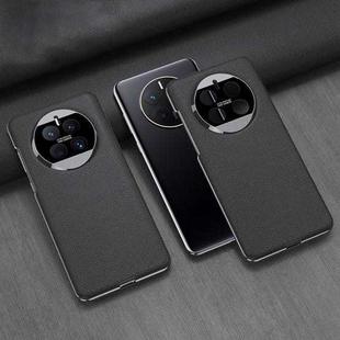 For Huawei Mate 50 GKK Electroplating Leather Surface Phone Case(Black)