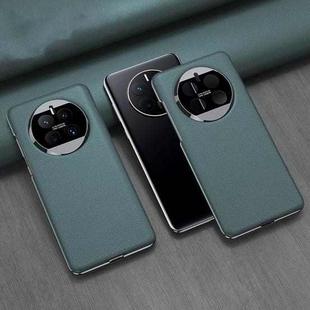 For Huawei Mate 50 GKK Electroplating Leather Surface Phone Case(Cyan)