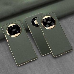 For Huawei Mate 40 GKK Electroplating Leather Surface Phone Case(Green)