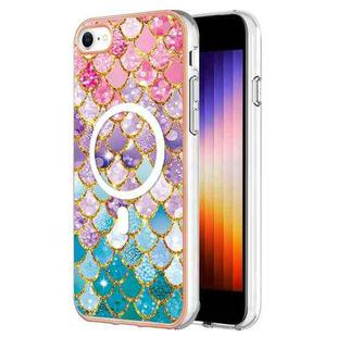 For iPhone 8 / SE 2022 / 2020 Marble Pattern Dual-side IMD Magsafe TPU Phone Case(Colorful Scales)