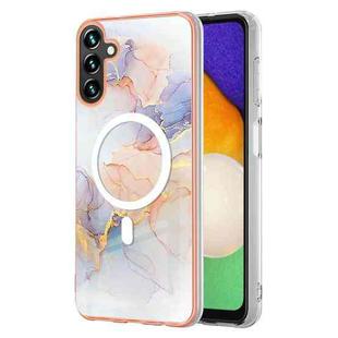 For Samsung Galaxy A54 5G Marble Pattern Dual-side IMD Magsafe TPU Phone Case(White Marble)