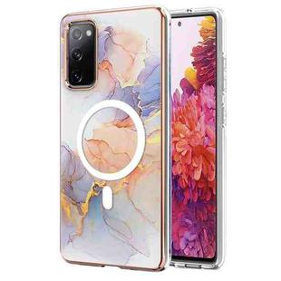 For Samsung Galaxy S20 FE 5G&4G / S20 Lite / S20 Fan Edition Marble Pattern Dual-side IMD Magsafe TPU Phone Case(White Marble)