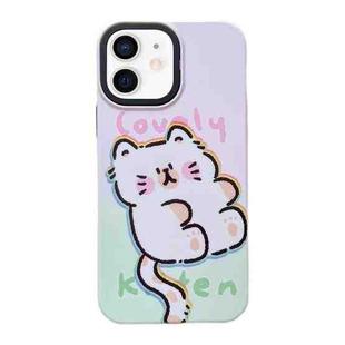 For iPhone 12 2 in 1 PC + TPU Shockproof Phone Case(Cat)