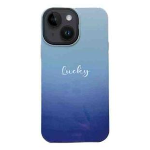 For iPhone 13 2 in 1 PC + TPU Shockproof Phone Case(Gradient Dark Blue)
