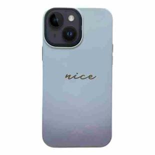 For iPhone 14 2 in 1 PC + TPU Shockproof Phone Case(Gradient Light Blue)