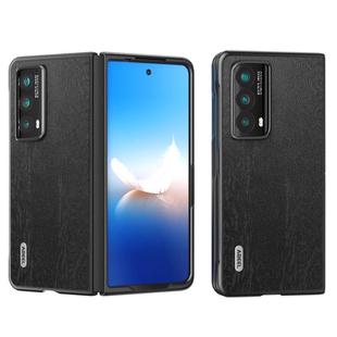 For Honor Magic VS2 ABEEL Wood Texture PU Phone Case(Black)