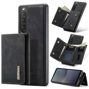 For Sony Xperia 10 V DG.MING M1 Series 3-Fold Multi Card Wallet + Magnetic Phone Case(Black)