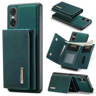 For Sony Xperia 10 VI DG.MING M1 Series 3-Fold Multi Card Wallet + Magnetic Phone Case(Green)